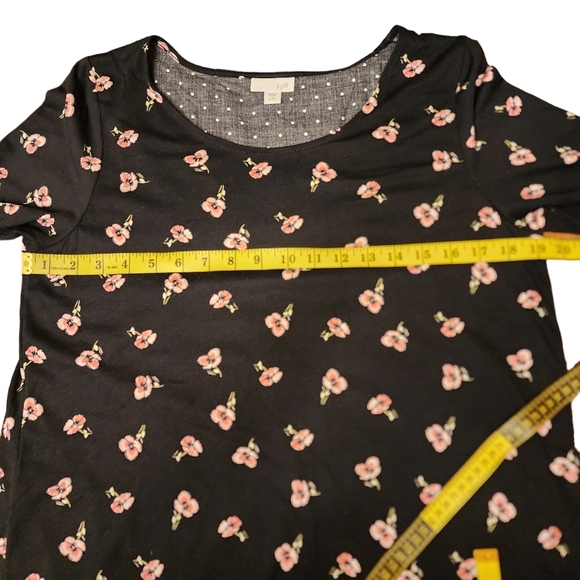 J. Jill Floral and Polka Dot High-low Shirt - Picture 7 of 10